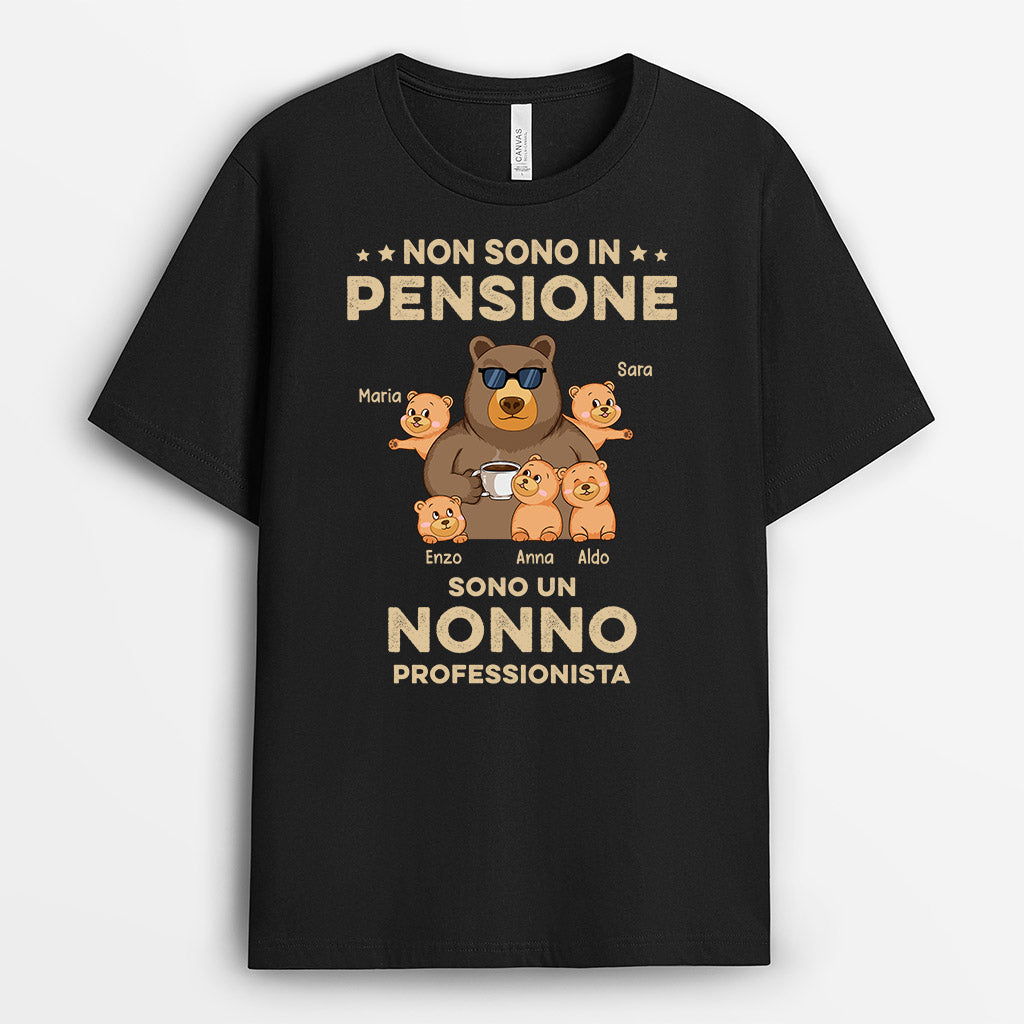 Non Sono In Pensione Io Sono Un Papà/Nonno Orso Professionista - Regali Personalizzati | Magliette per Papà/Nonno
