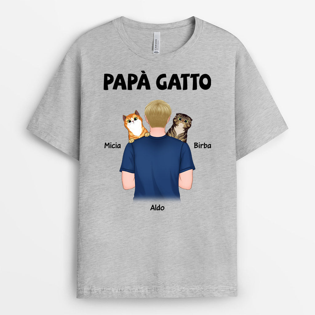 Papà Gatto - Regali Personalizzati | Magliette per gli amanti dei gatti