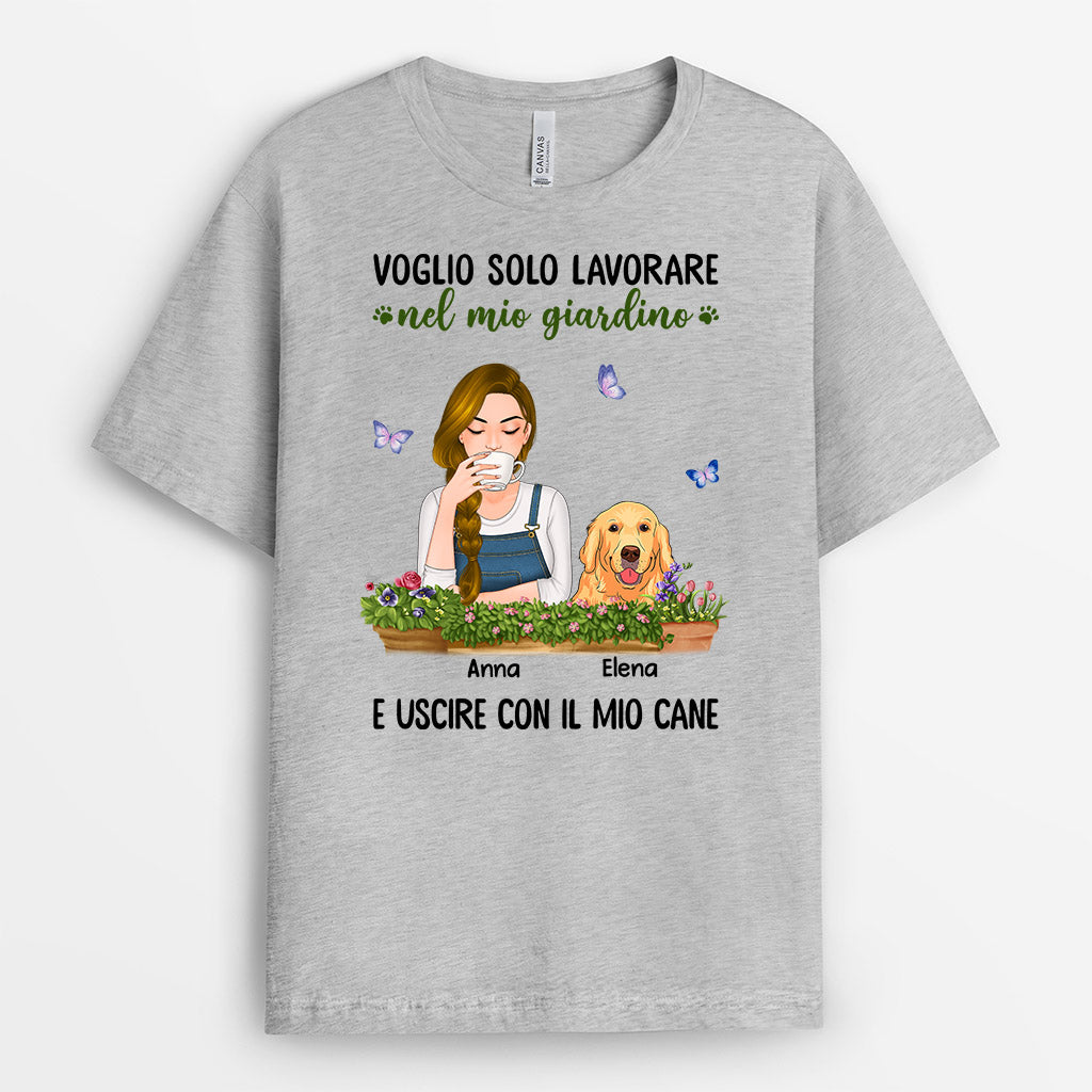 Il mio giardino e il mio cane - Regali Personalizzati | Magliette per Amanti dei cani