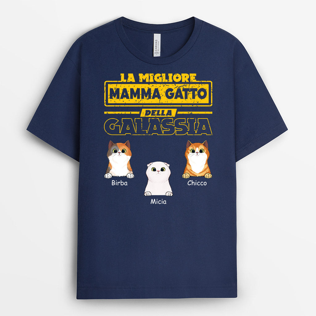 La migliore mamma gatto della galassia - Regali Personalizzati | Magliette  per gli amanti dei gatti