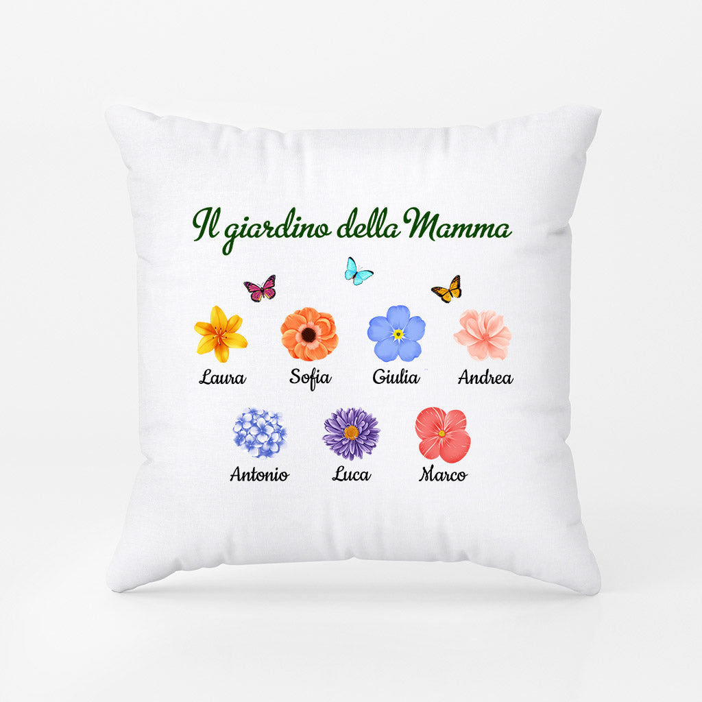 Il Giardino della Mamma/Nonna - Regali Personalizzati | Cuscino per Mamma/Nonna