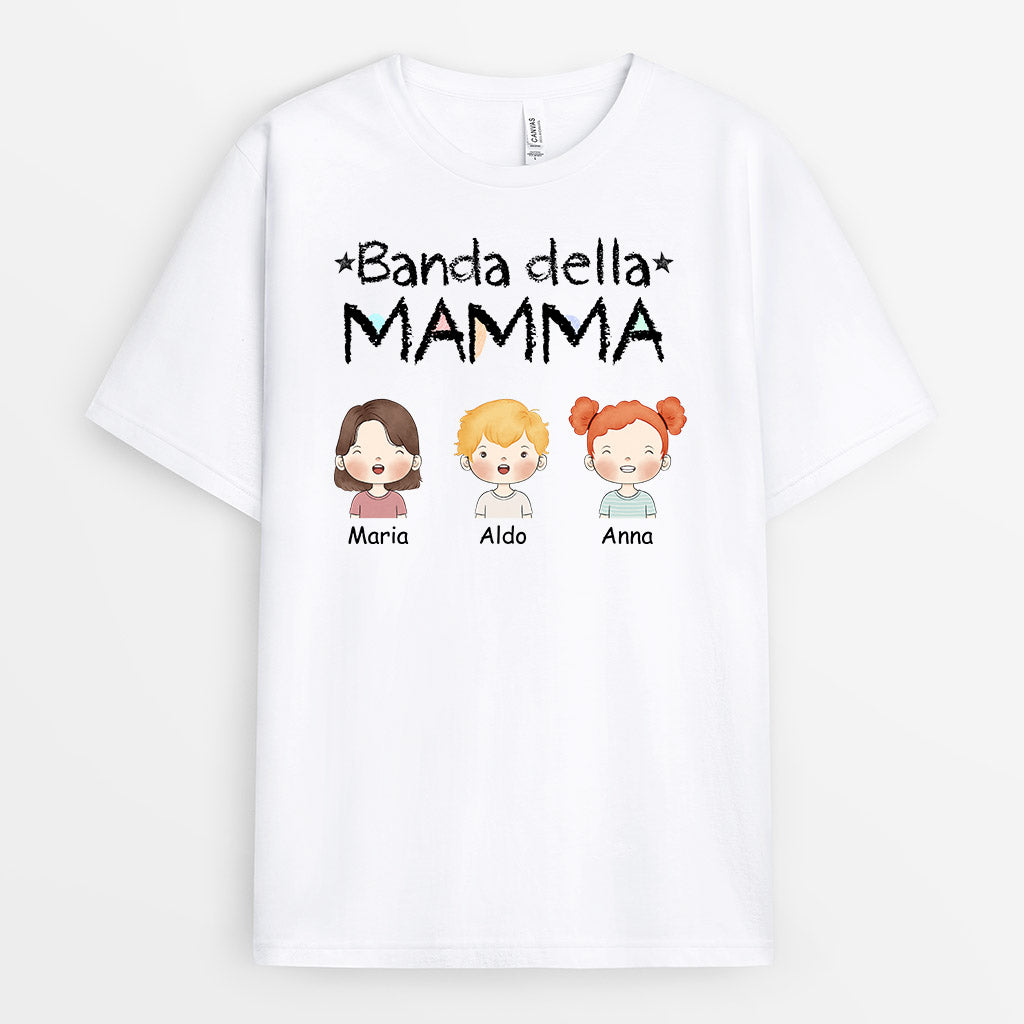 La Banda della Mamma/Nonna Pastello Scrittura - Regali Personalizzati | Magliette per Mamma/Nonna