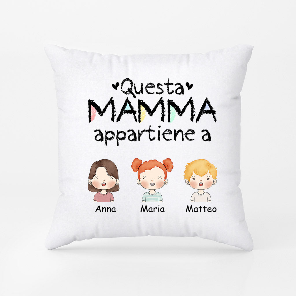 Questo Mamma/Nonna Appartiene Ai Bambini Chibi - Regali Personalizzati | Magliette per Mamma/Nonna