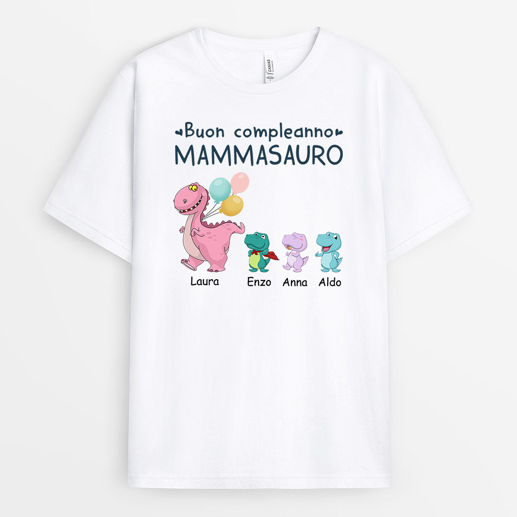 Buon Compleanno Mammasauro/Nonnasauro - Regali Personalizzati | Magliette per Mamma/Nonna