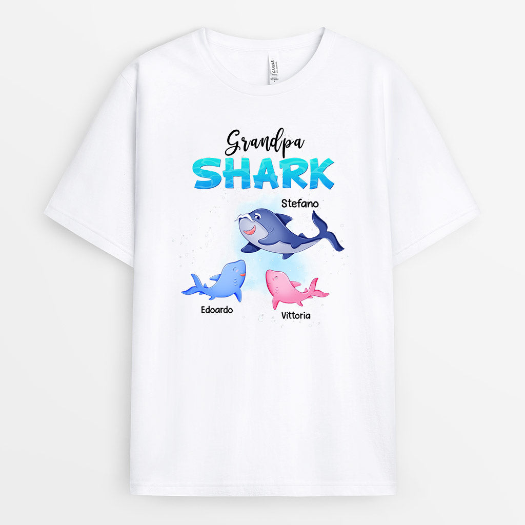Grandpa Shark - Regali Personalizzati | Magliette per Nonno/Papà