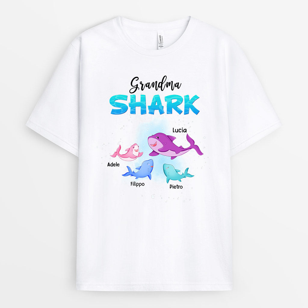 Grandma Shark - Regali Personalizzati | Magliette per Mamma/Nonna