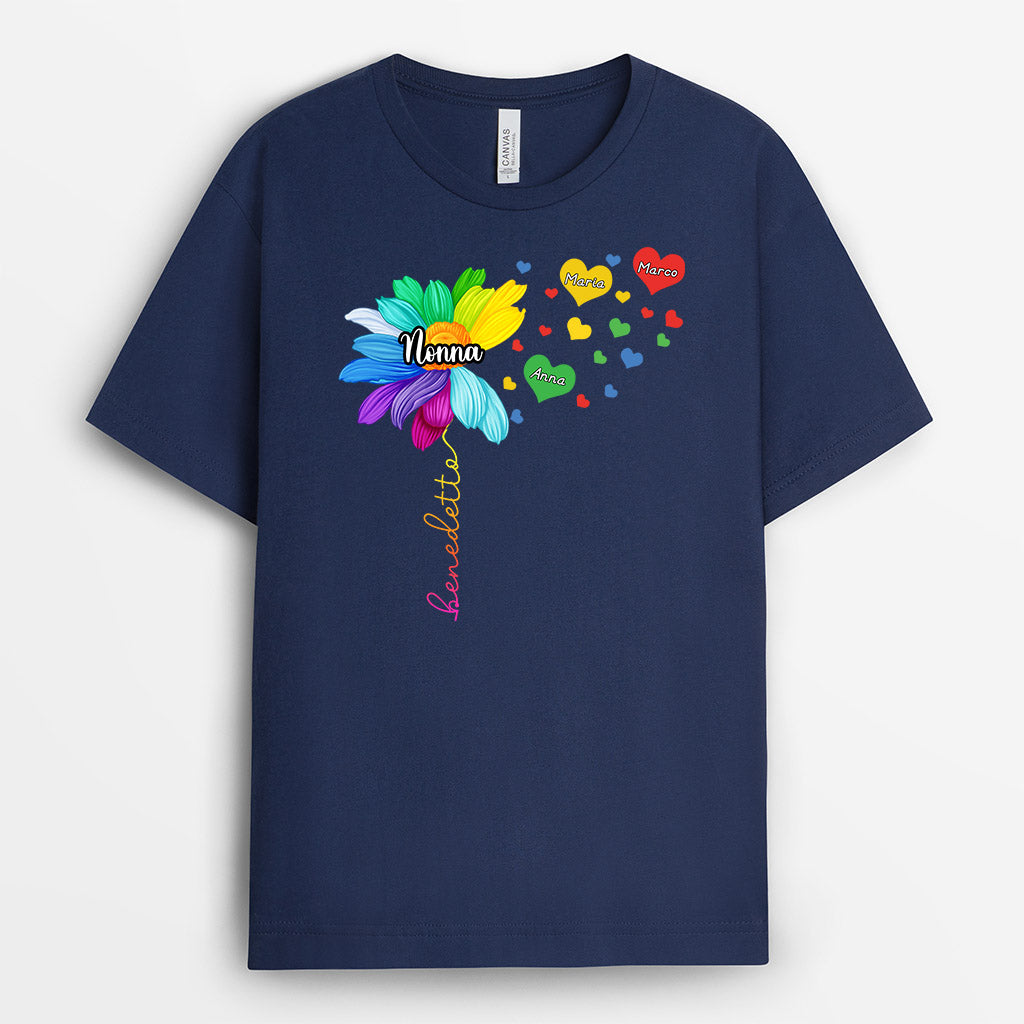 Nonna, Tarassaco Colorato - Regali Personalizzati | Magliette per Mamma/Nonna