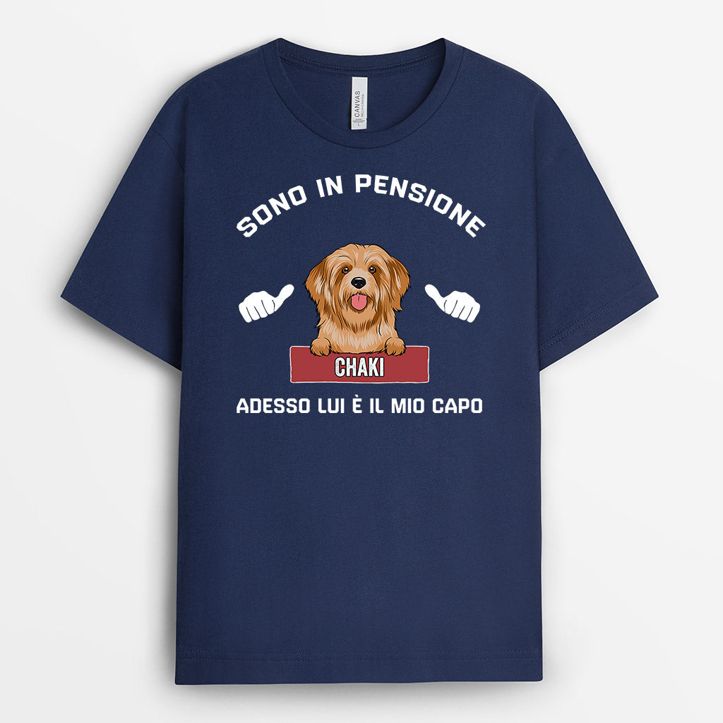 Adesso Lui È Il Mio Capo - Regali Personalizzati | Magliette per Amanti Dei Cani