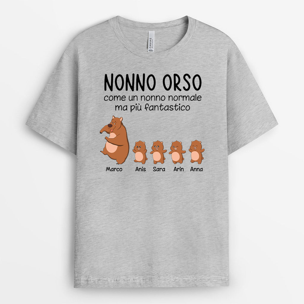 Nonno Orso Papà Orso - Maglietta Regalo Personalizzata per Nonno, Papà -  Ottimovogue
