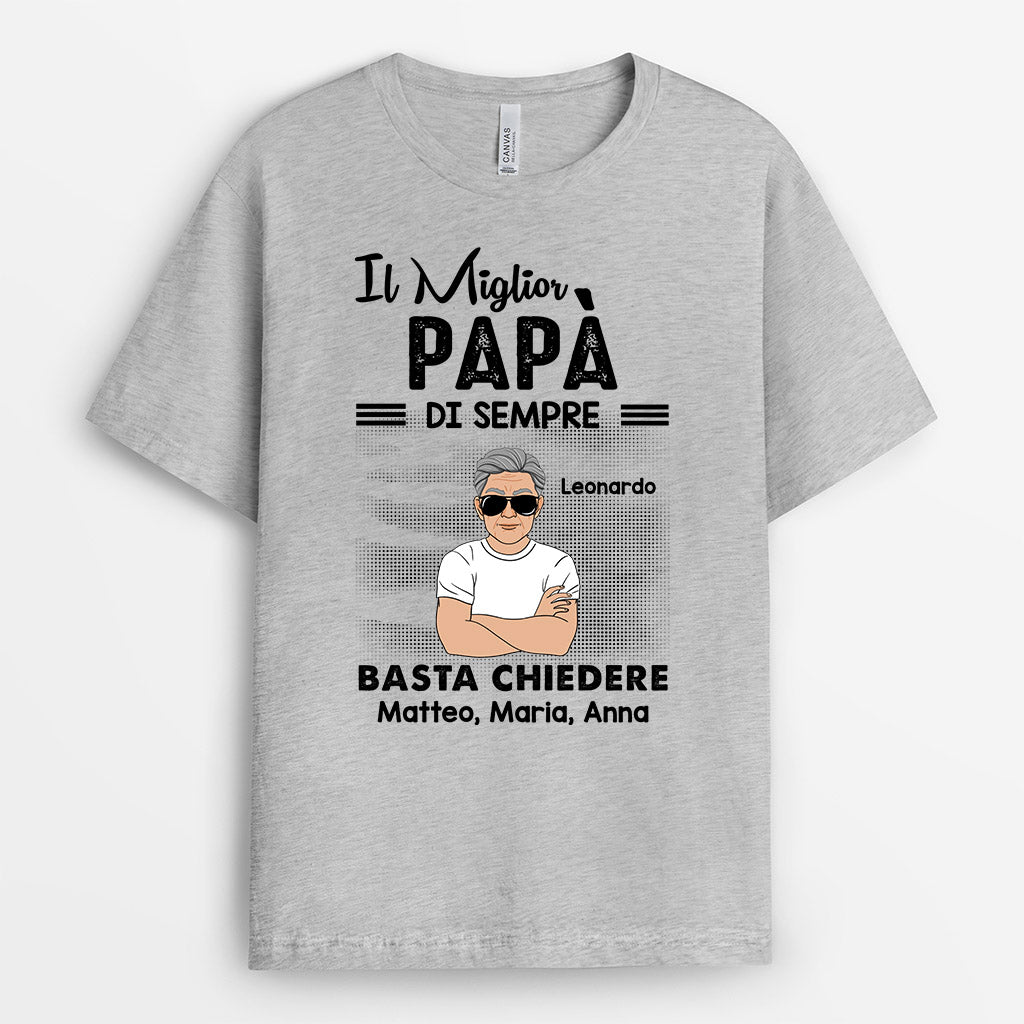 Il Miglior Nonno Papà Per Sempre - Regali Personalizzati | Magliette per Papà/Nonno