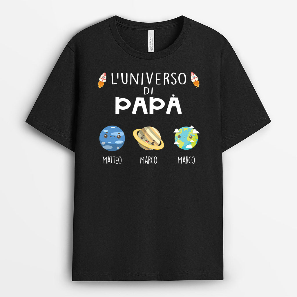 L'universo Del Papà Nonno - Regali Personalizzati | Magliette per Papà/Nonno