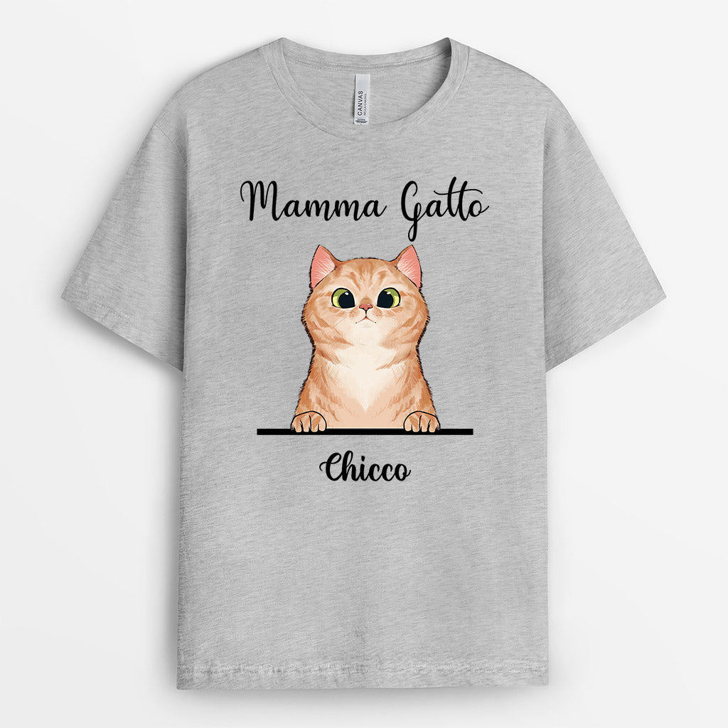 Mamma/ Papà Gatto - Regali Personalizzati | Magliette per Amanti dei Gatti