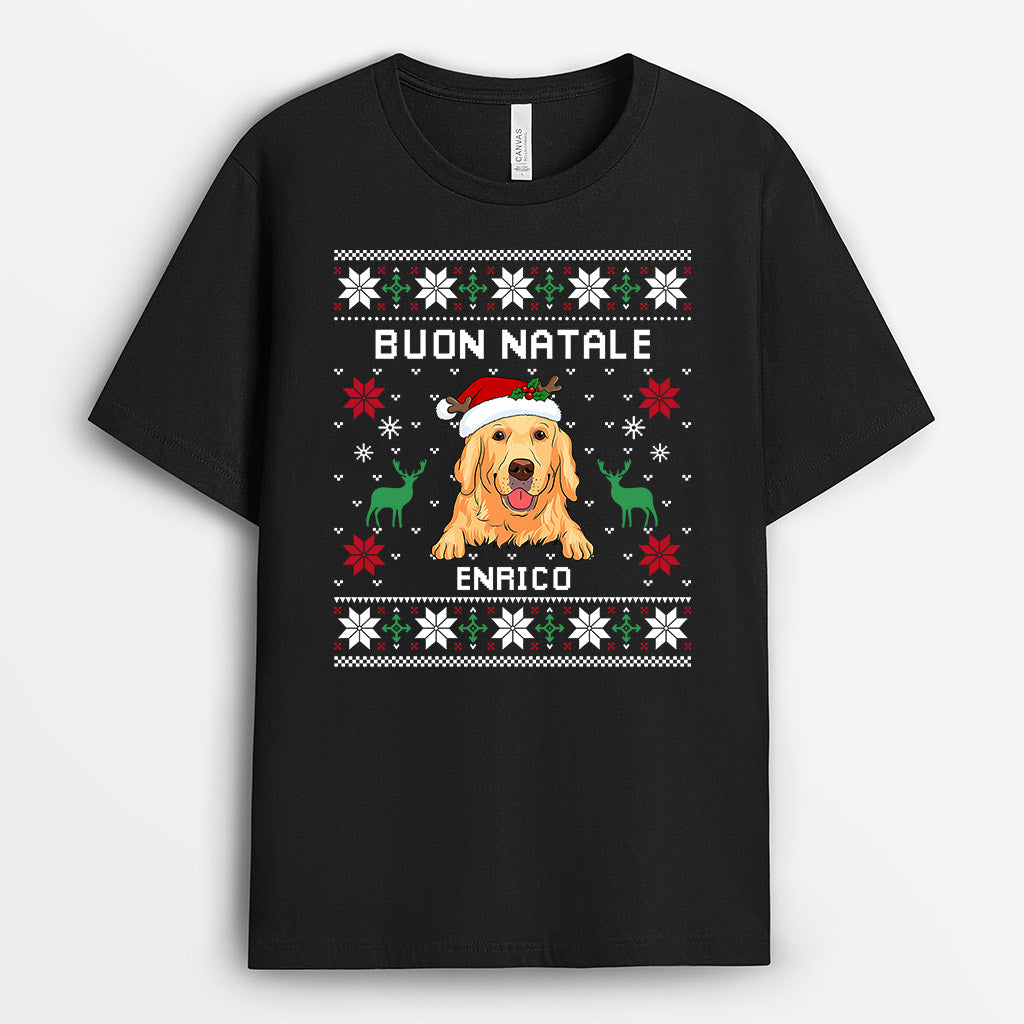 Buon Natale - Regali Personalizzati | Magliette per Amanti Dei Cani