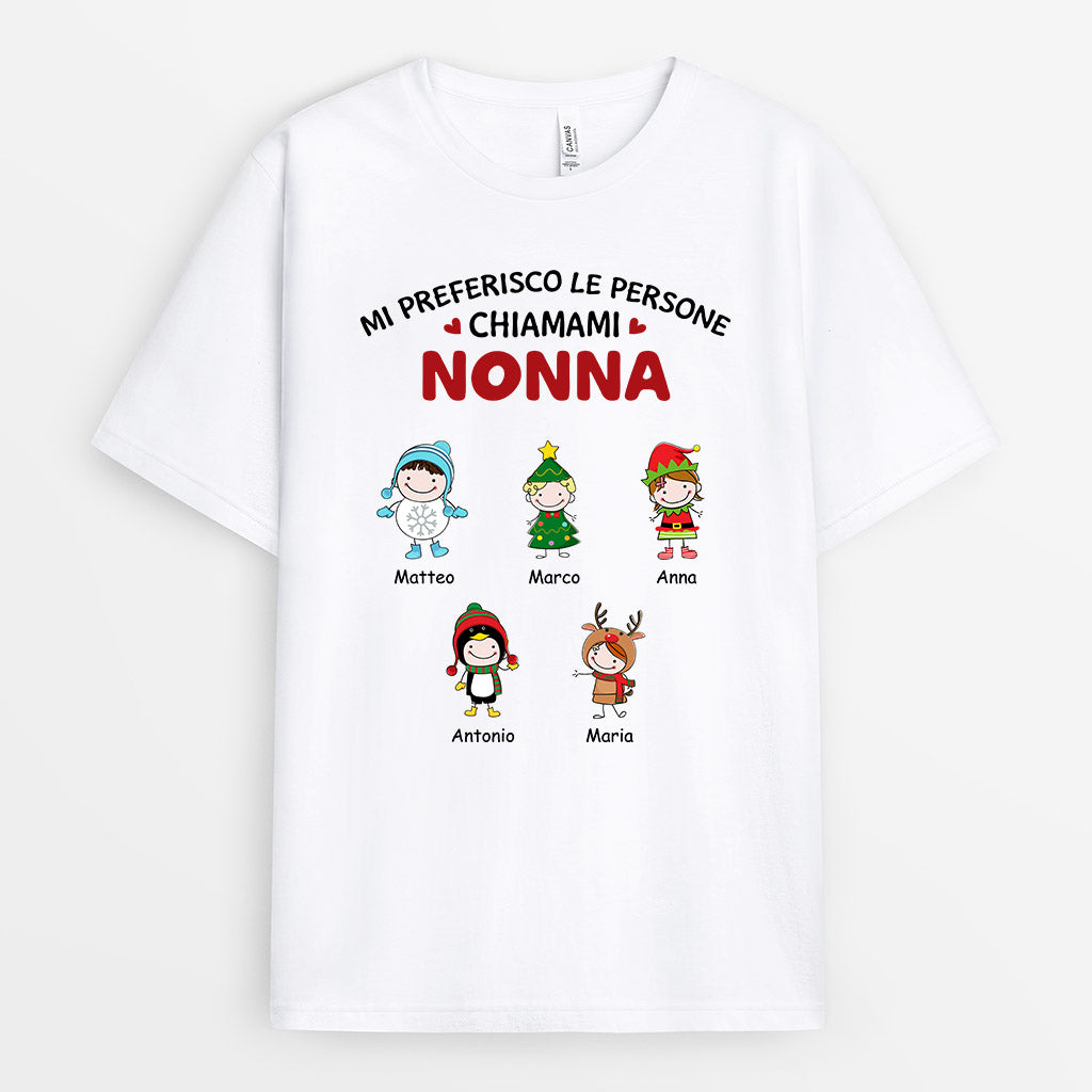 Mi Preferisco Le Persone Chiamami Nonno-Nonna - Regali Personalizzati | Magliette per Nonni