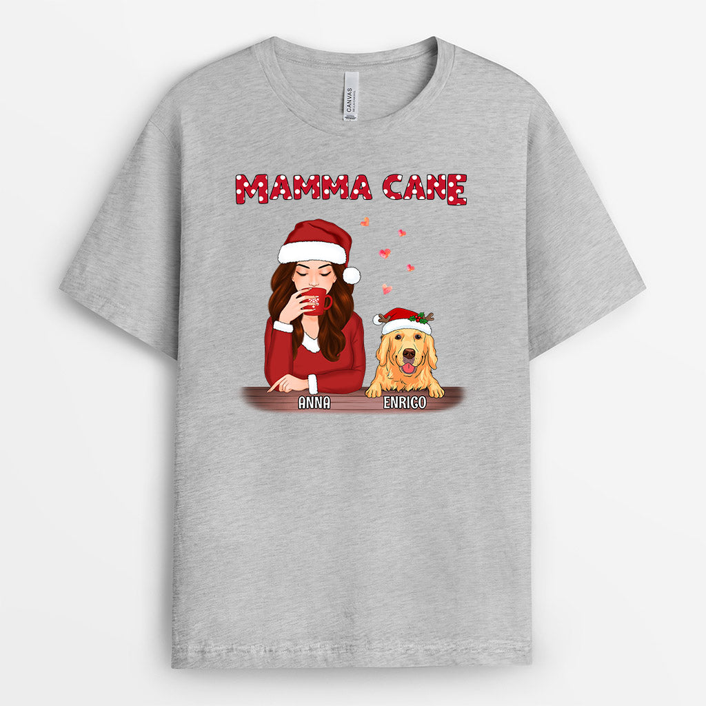 Mamma Cane - Regali Personalizzati | Magliette per Amanti dei Cani Natale