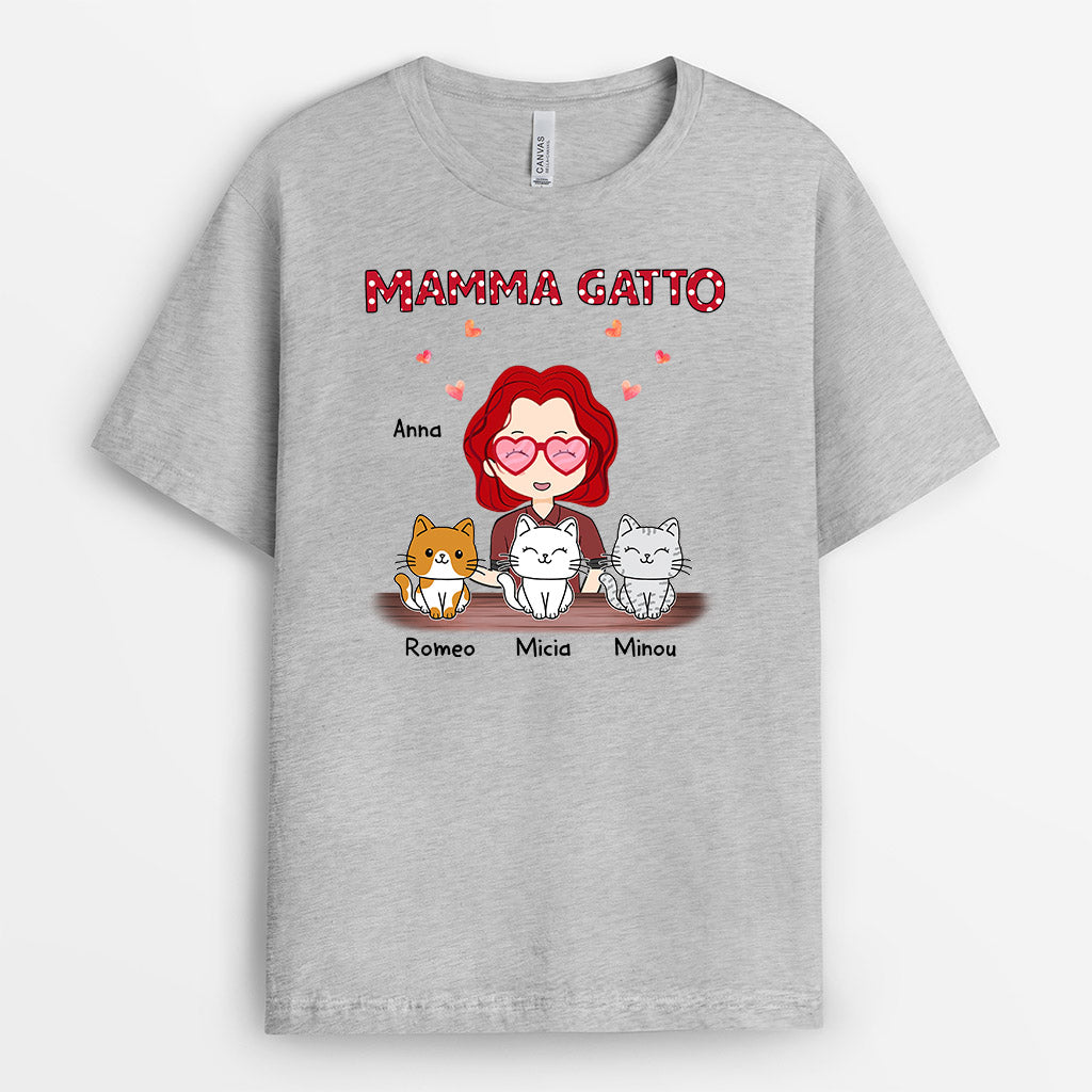 Mamma Gatto - Regali Personalizzati | Magliette per Amanti dei Gatti Natale
