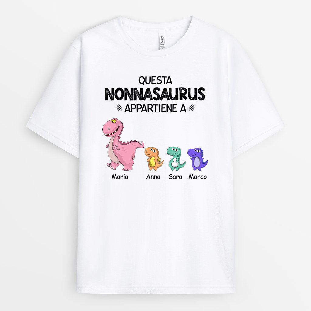 Questa Nonnasaurus Appartiene A - Regali Personalizzati | Magliette Per Mamma/Nonna