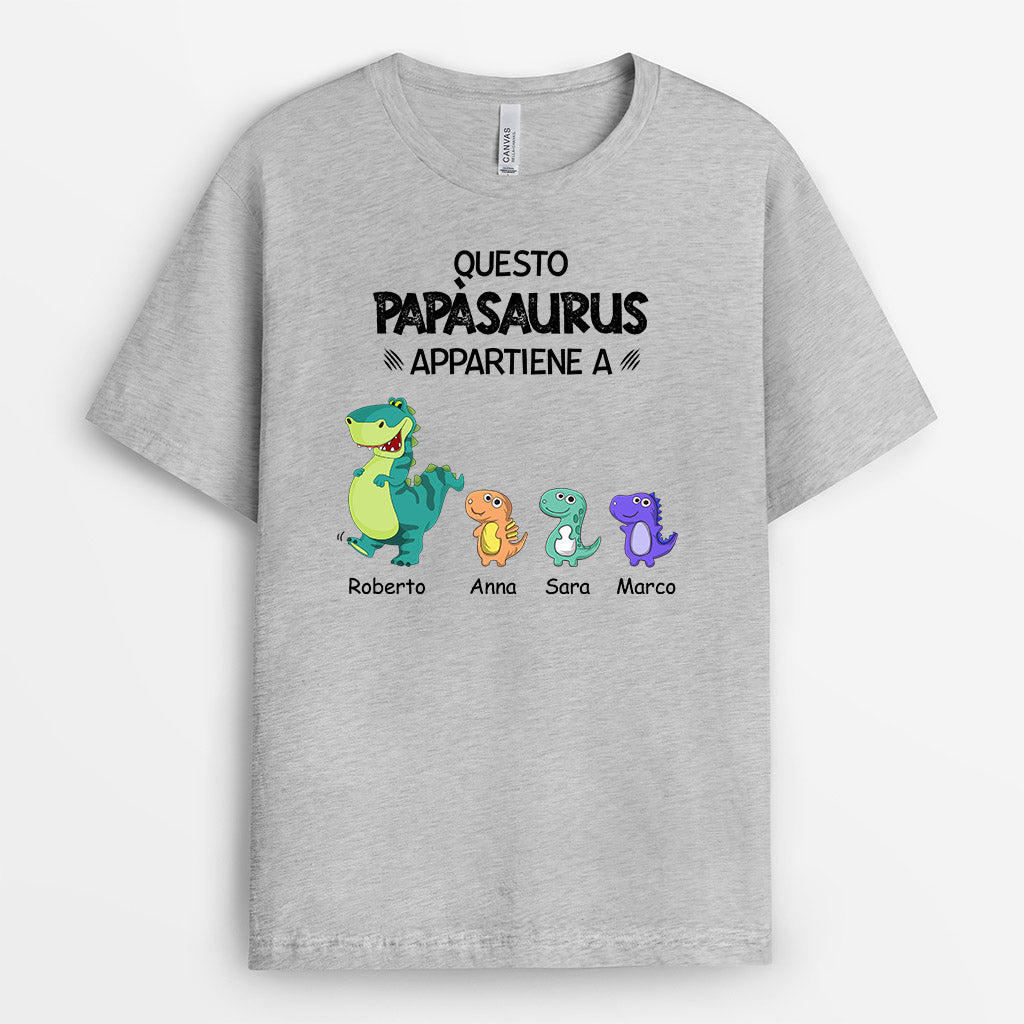 Questo Nonnosaurus Appartiene A - Regali Personalizzati | Magliette per Papà/Nonno