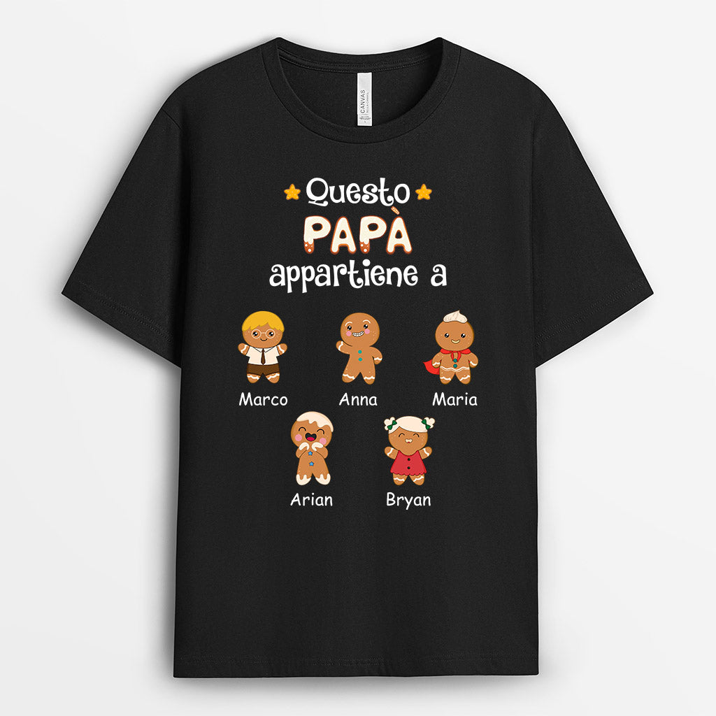 Questo Papà/Nonno Appartiene A- Regali Personalizzati | Magliette per Papà/Nonno