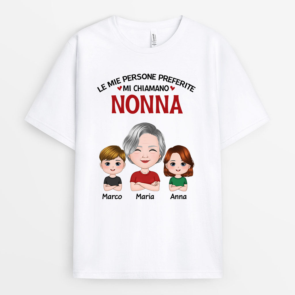 Le Mie Persone Preferite Mi Chiamano Mamma/Nonna- Regali Personalizzati | Magliette per Mamma/Nonna