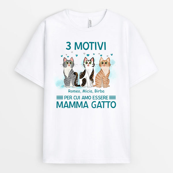 I Motivi Per Cui Amo Essere Mamma/Papà Gatto - Regali Personalizzati |  Magliette per Amanti dei Gatti