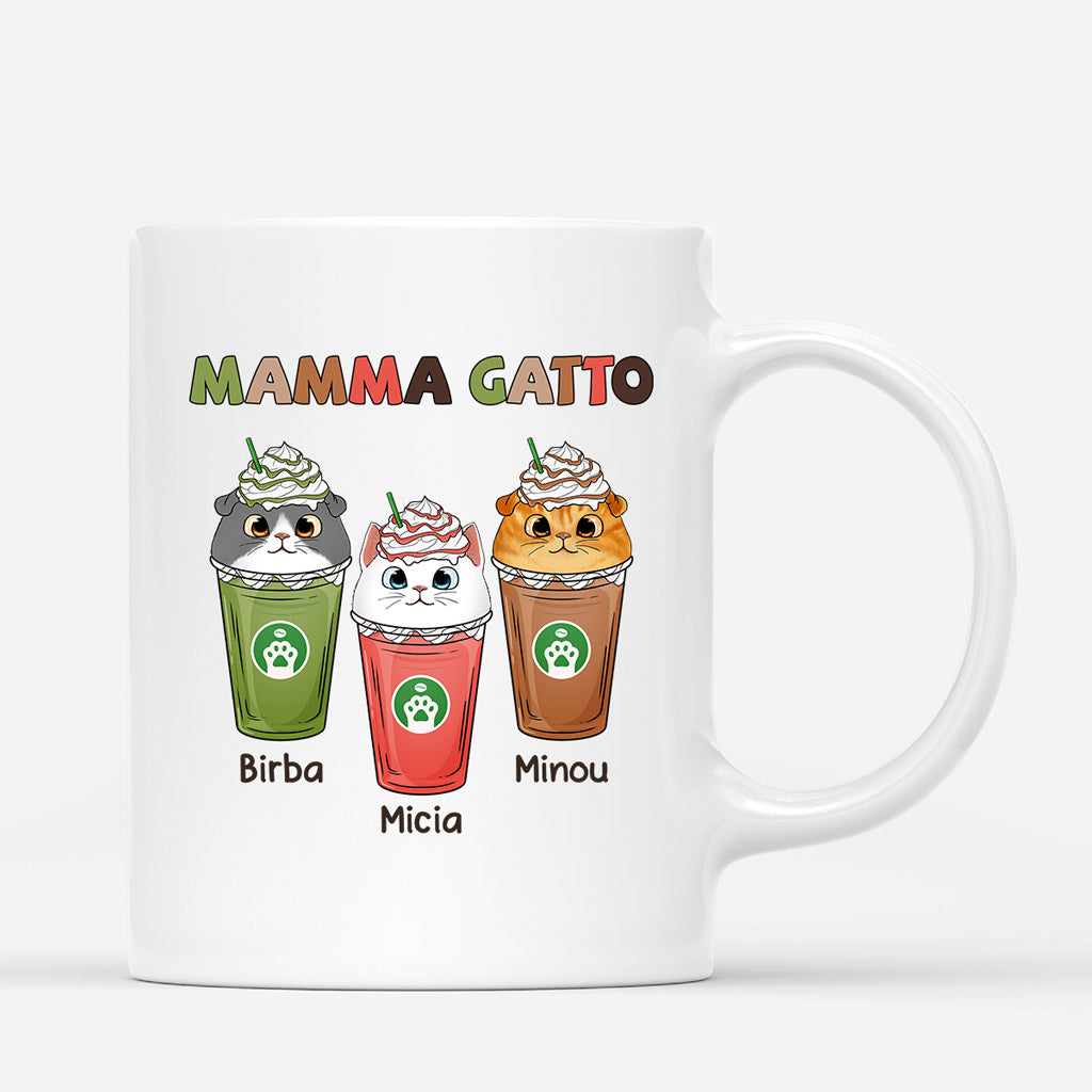 Mamma Gatto - Regali Personalizzati  Tazza per Amanti dei Gatti Natal -  Ottimovogue