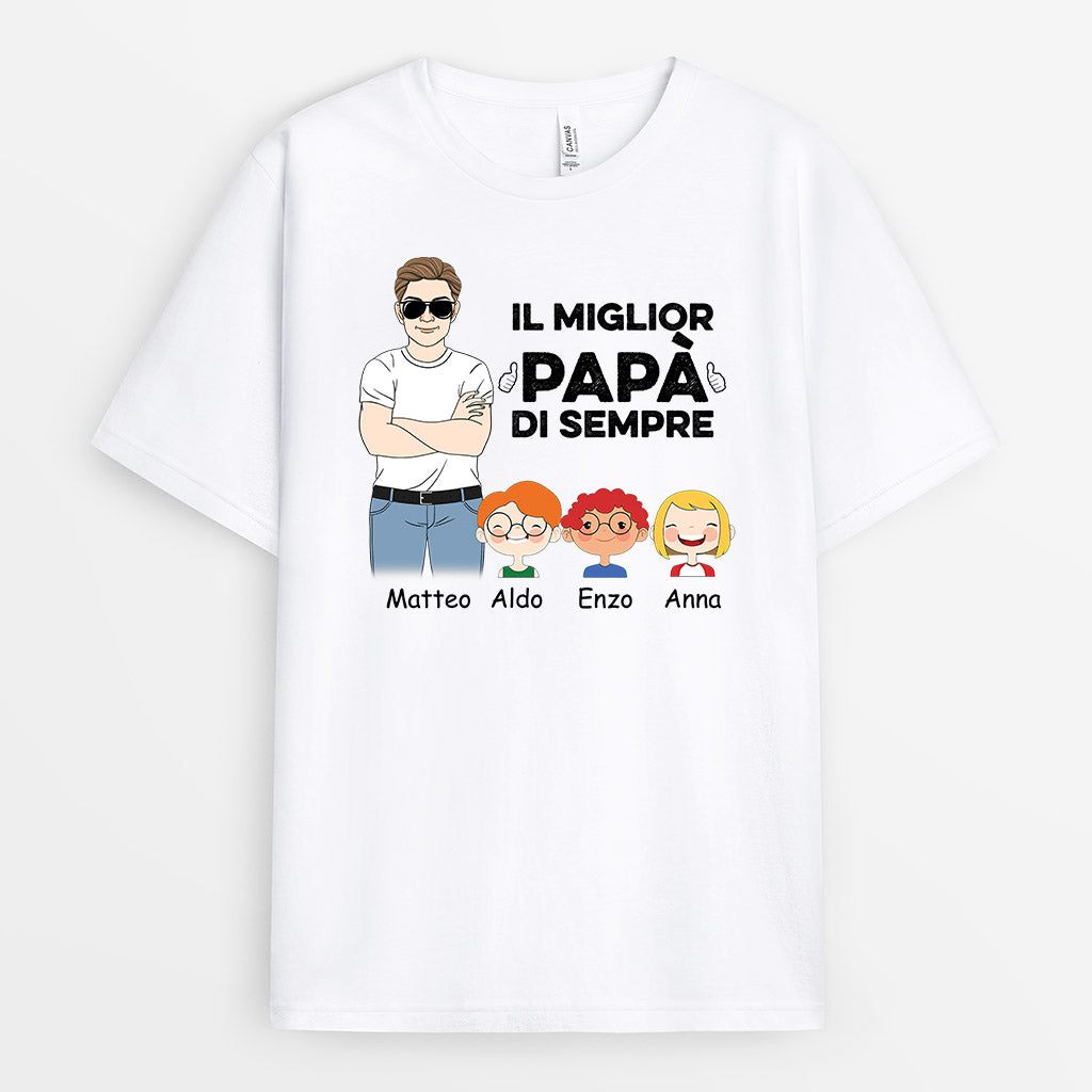 Il Miglior Papà Di Sempre - Regali Personalizzati | Magliette per Papà/Nonno