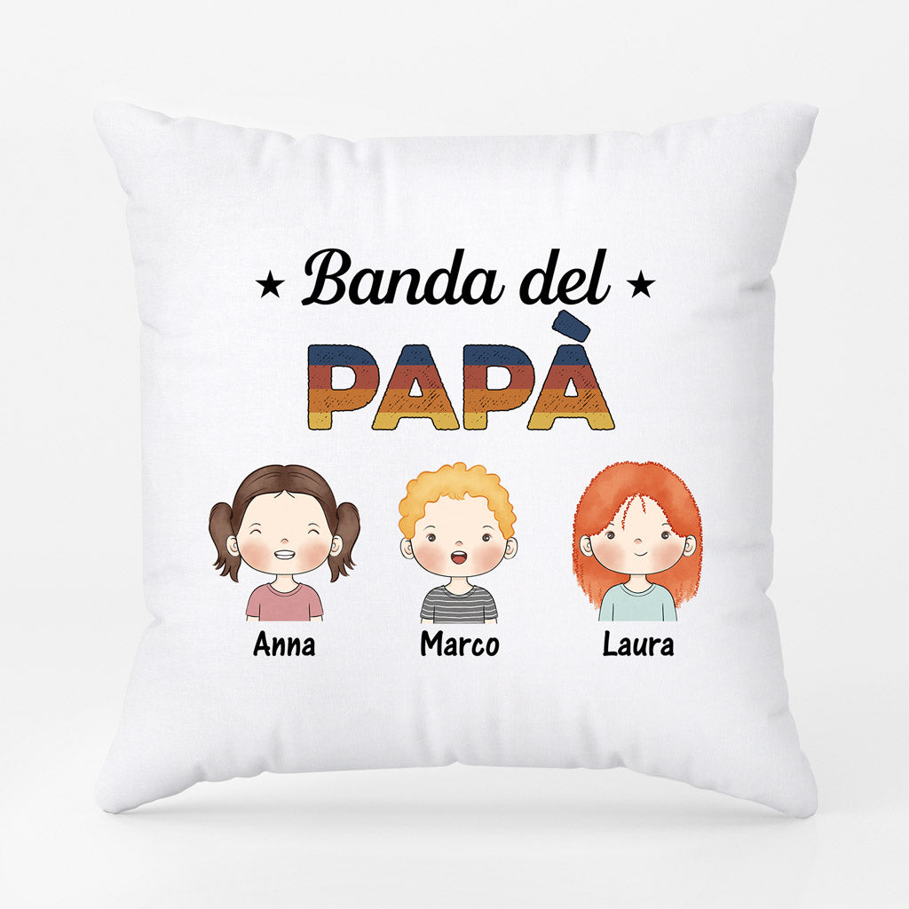 Cuscino La Banda del Papà/Nonno Personalizzato