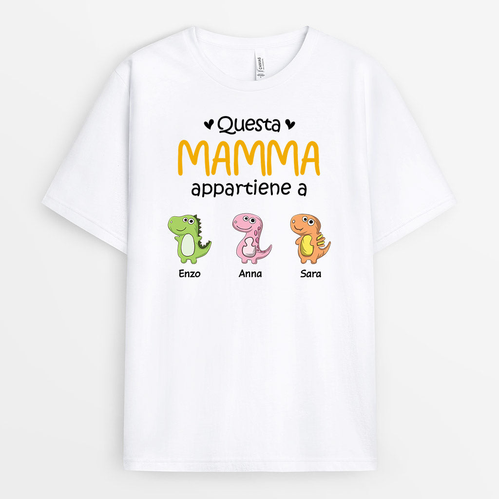 Maglietta Questa Mamma/Nonna Appartiene A Personalizzata