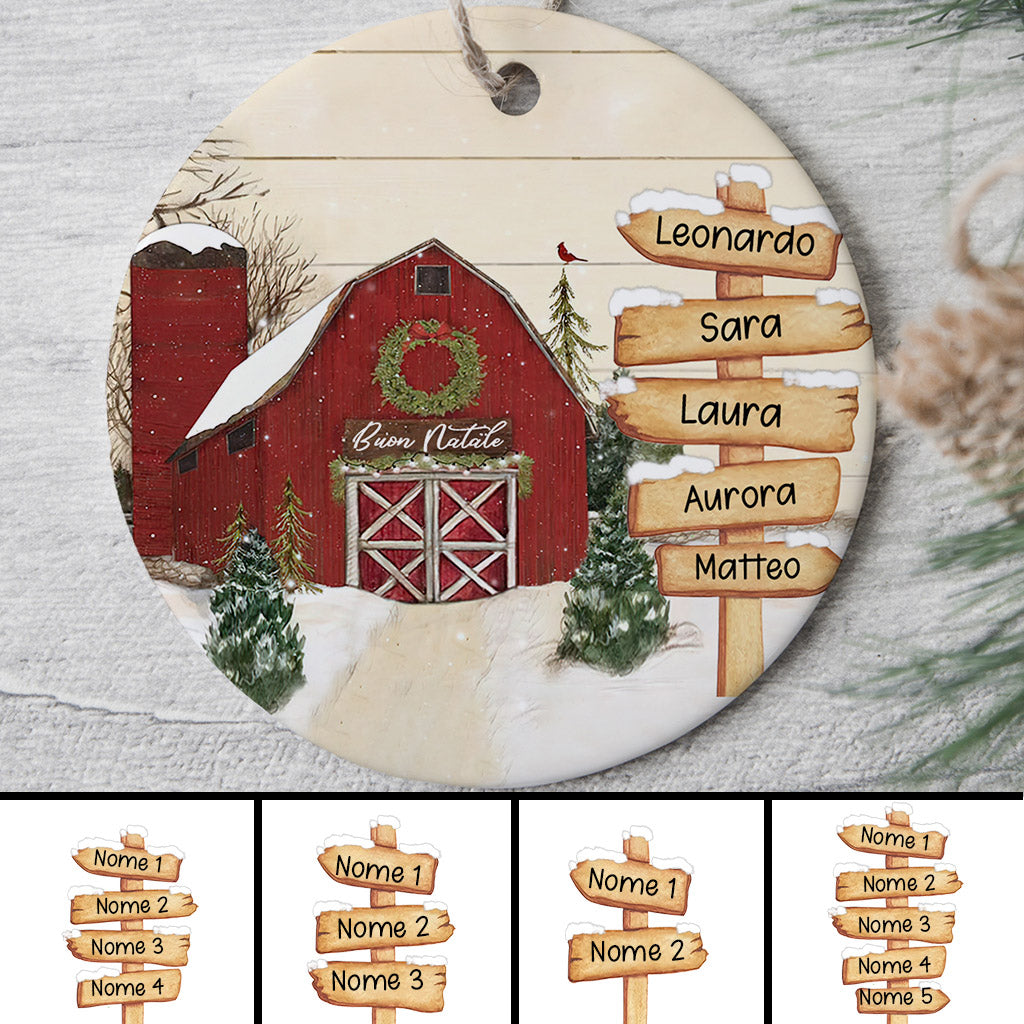 Famiglia - Natale in famiglia - Ornamento di Natale personalizzato -  0074ORN
