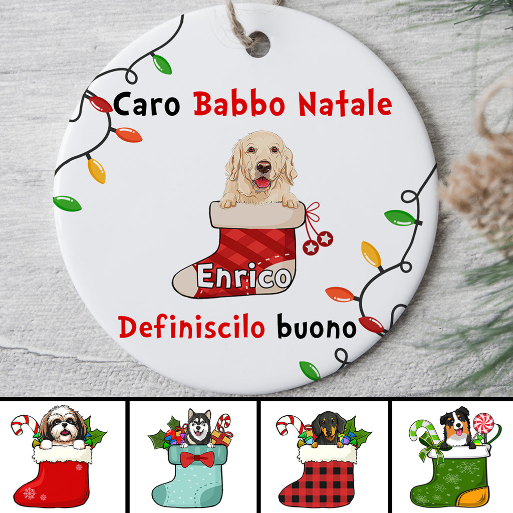 Amante dei cani - Ornamento di Natale personalizzato - 015ORN