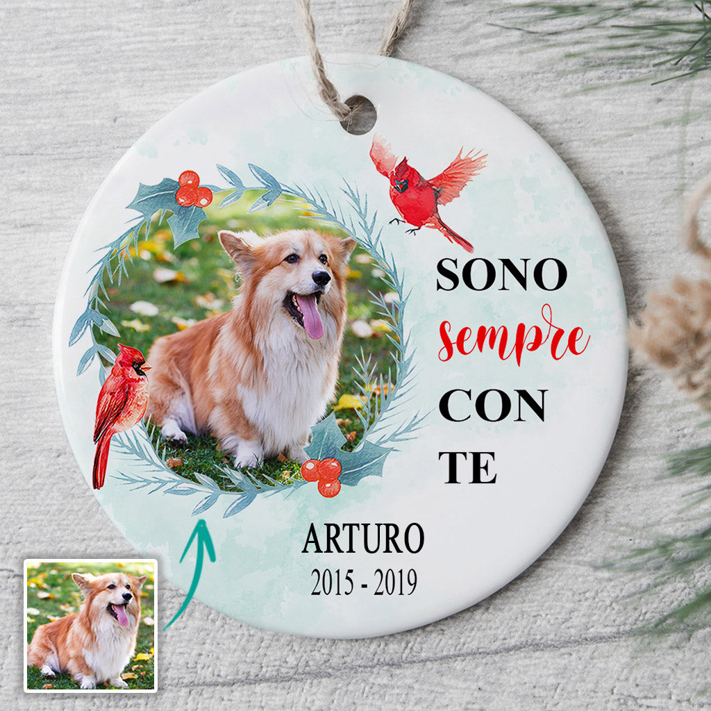 Ornamenti fotografici - Amante dei cani - Ornamento di Natale commemorativo personalizzato - 0112O040C