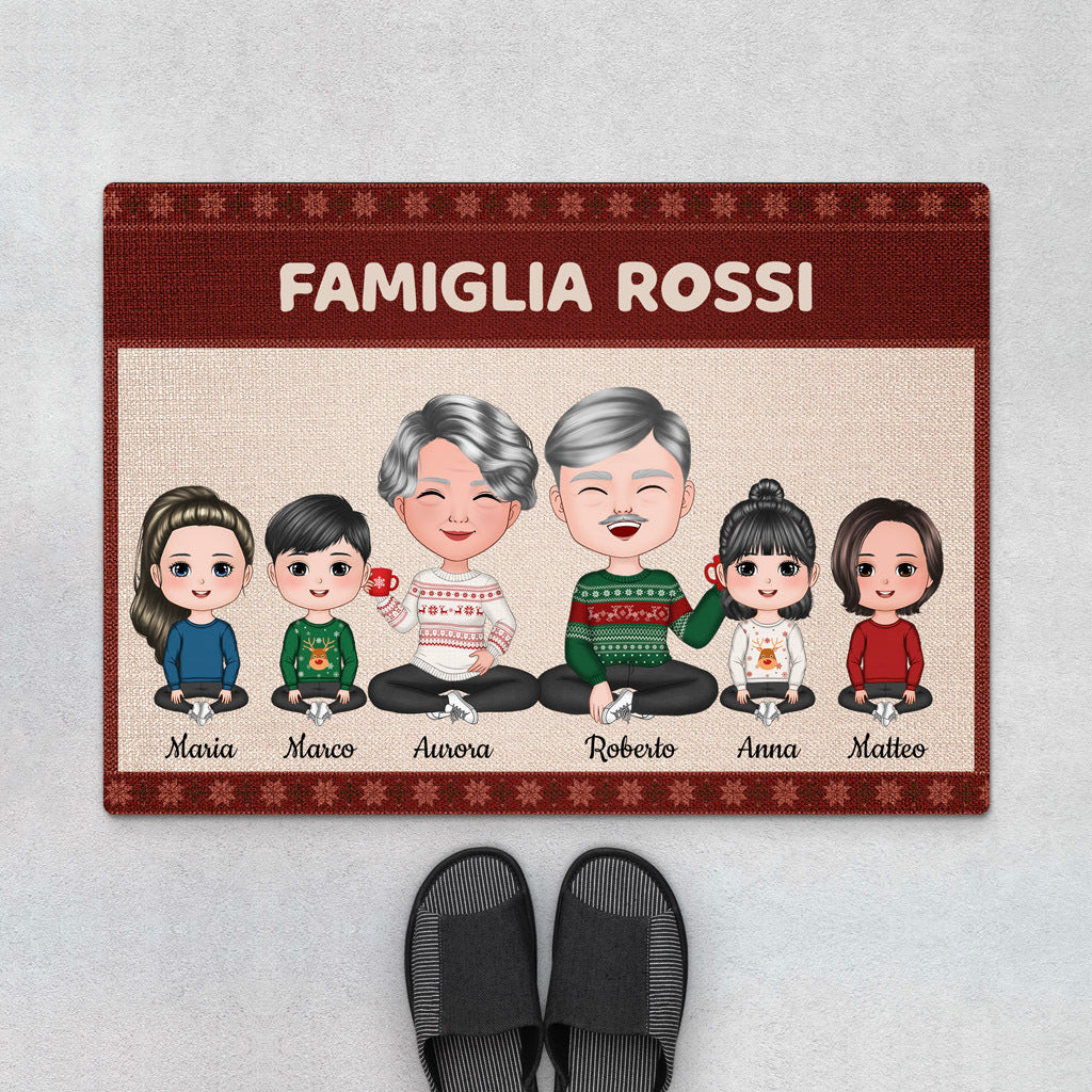 Famiglia Rossi - Regali Personalizzati | Zerbini per Famiglia Natale