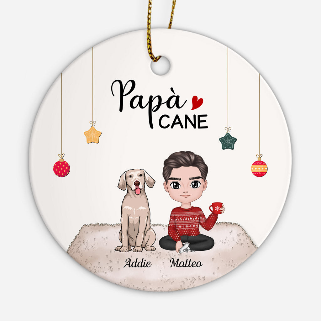 Papà Cane - Regali Personalizzati | Ornamenti per Amanti dei Cani Natale
