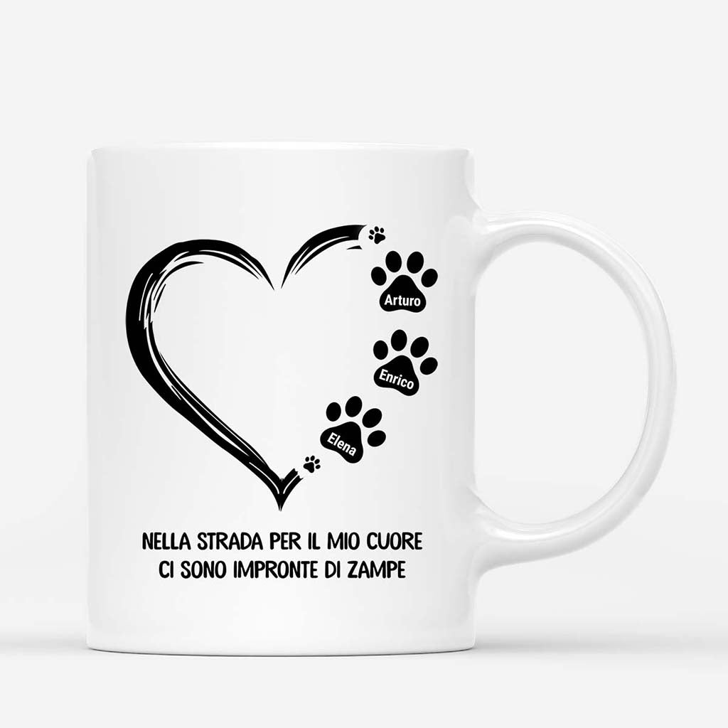 La Strada Per Il Mio Cuore - Regali Personalizzati | Tazza per Amanti Dei Cani/Amanti Dei Gatti