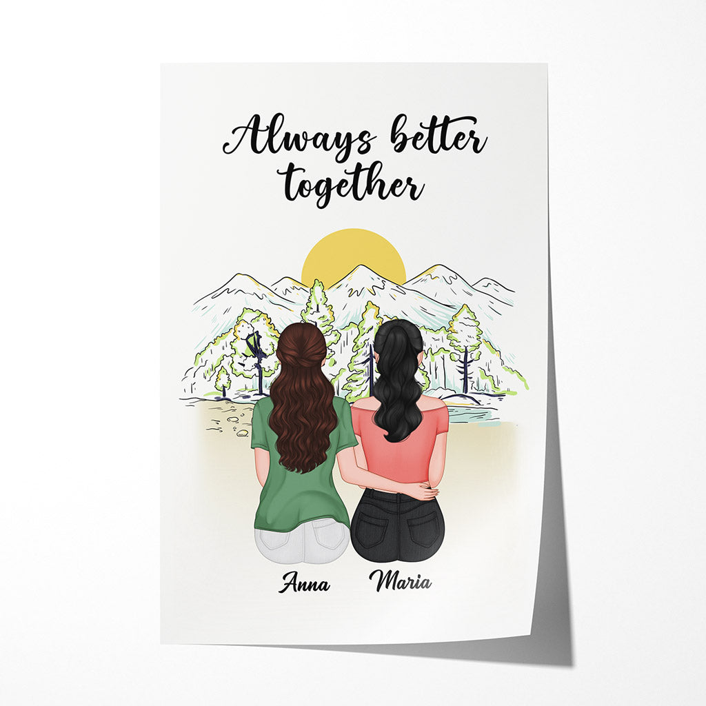 Always Better Together - Regali Personalizzati | Poster per Migliori Amici/Amici del Cuore