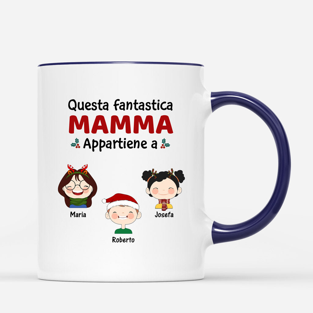 Questa Fantastica Mamma/Nonna Appartiene A - Regali Personalizzati | Tazza per Mamma/Nonna