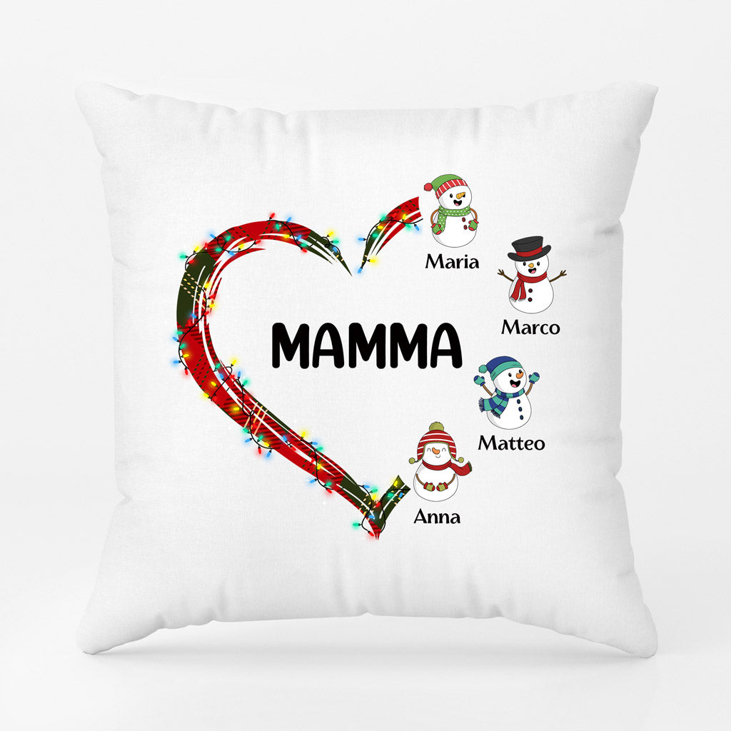 Mamma/ Nonna Cuore - Regali Personalizzati | Cuscino per Mamma/Nonna Natale