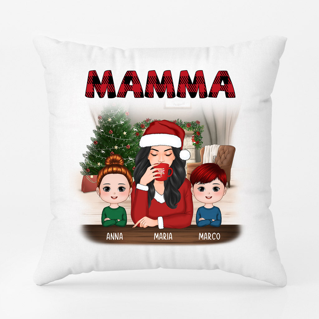 Mamma/Nonna - Regali Personalizzati | Cuscino per Mamma/Nonna Natale