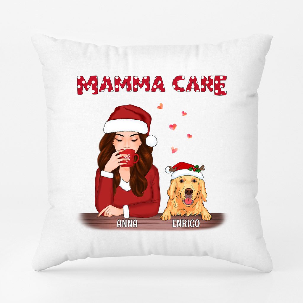 Mamma Cane - Regali Personalizzati | Cuscino per Amanti dei Cani Natale