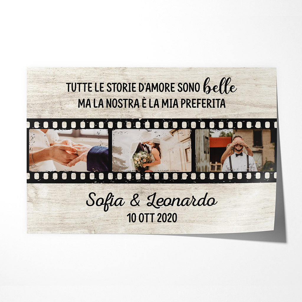 La Nostra Storia D'amore - Regali Personalizzati | Poster per Coppia/Amanti
