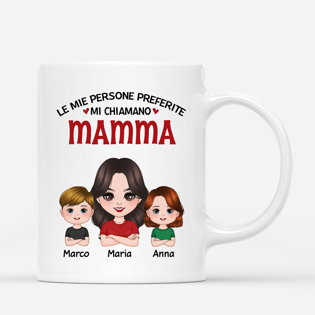 Le Mie Persone Preferite Mi Chiamano Mamma/Nonna - Regali Personalizzati | Tazza per Mamma/Nonna