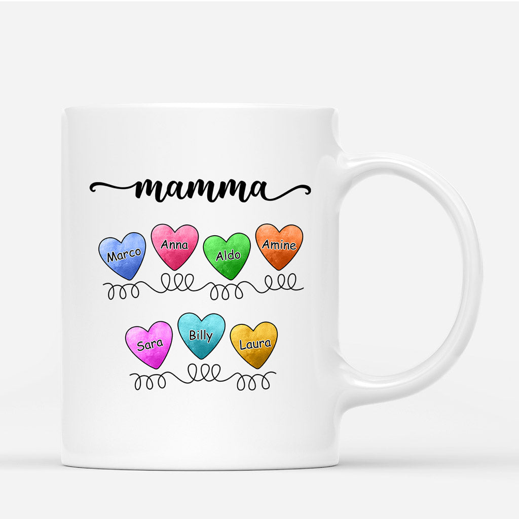 I Cuori della Mamma/Nonna - Regali Personalizzati | Tazza per Mamma/Nonna