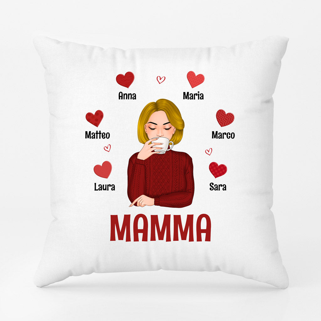 I Cuori della Mamma/Nonna - Regali Personalizzati | Cuscino per Mamma/Nonna