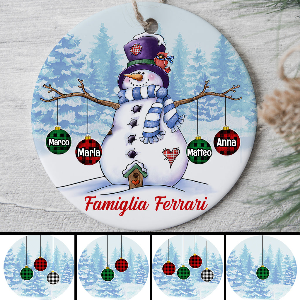 Famiglia - Natale in famiglia - Ornamento di Natale personalizzato - 0076ORN1